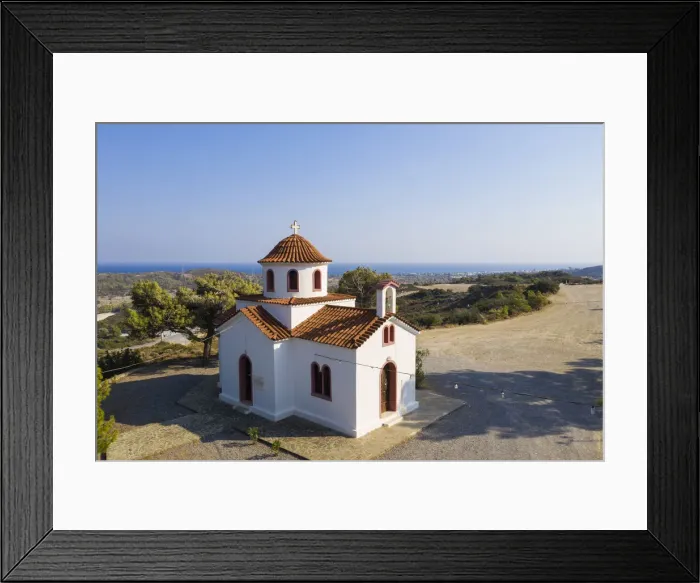 Framed Print : Greece, Rhodes, small church in the countryside Framed Print : Greece, Rhodes, small church in the countryside
