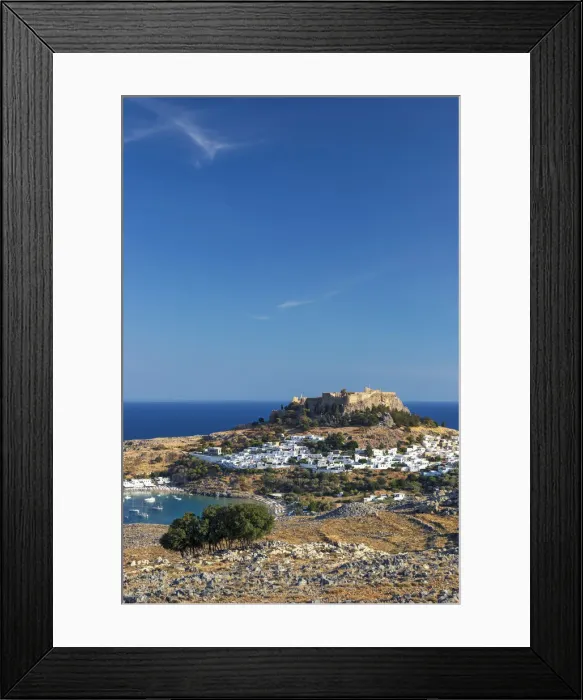Framed Print : Greece, Rhodes, Lindos Acropolis Framed Print : Greece, Rhodes, Lindos Acropolis