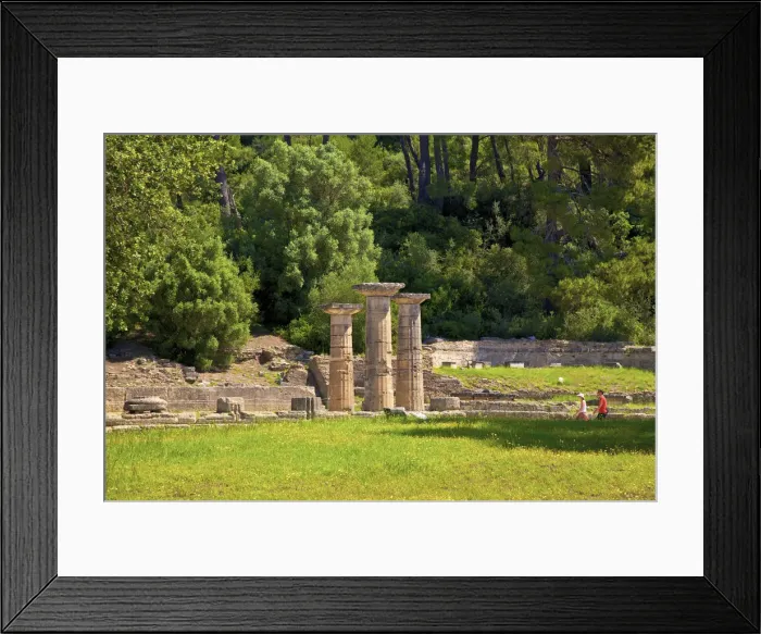 Framed Print : Temple of Hera, Olympia, Arcadia, The Peloponnese, Greece, Southern Europe Framed Print : Temple of Hera, Olympia, Arcadia, The Peloponnese, Greece, Southern Europe