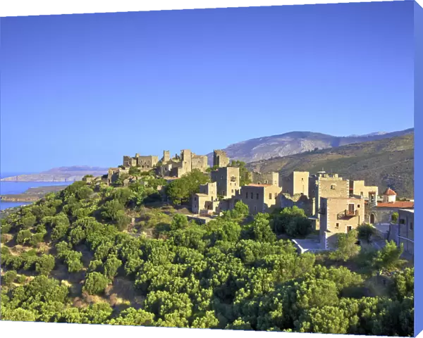 Towered Village of Vathia, Mani Peninsula, The Peloponnese, Greece, Southern Europe
