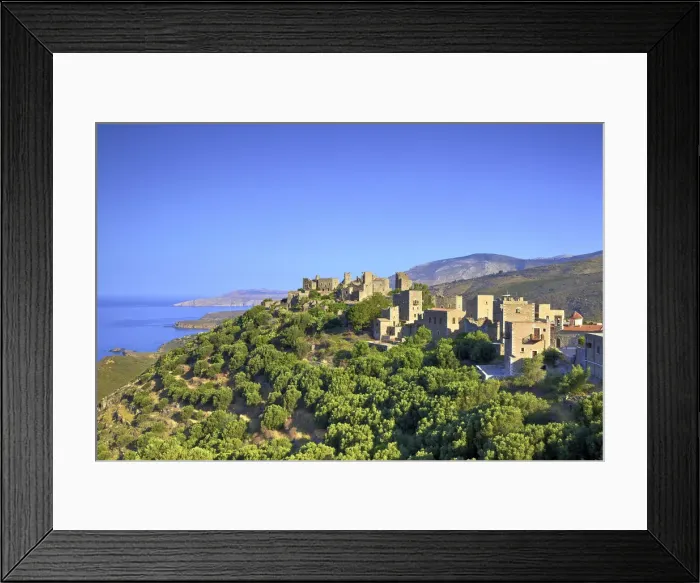 Framed Print : Towered Village of Vathia, Mani Peninsula, The Peloponnese, Greece, Southern Europe Framed Print : Towered Village of Vathia, Mani Peninsula, The Peloponnese, Greece, Southern Europe
