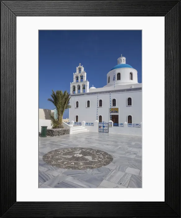 Framed Print : Greek Orthodox church, Oia, Santorini (Thira), Cyclades Islands, Greece Framed Print : Greek Orthodox church, Oia, Santorini (Thira), Cyclades Islands, Greece