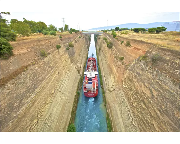 Corinth Canal, Corinth, The Peloponnese, Greece, Southern Europe