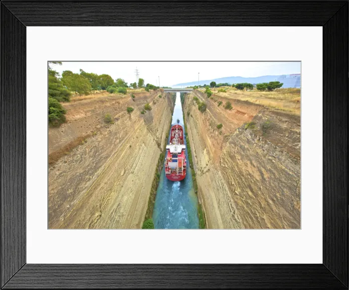 Framed Print : Corinth Canal, Corinth, The Peloponnese, Greece, Southern Europe Framed Print : Corinth Canal, Corinth, The Peloponnese, Greece, Southern Europe