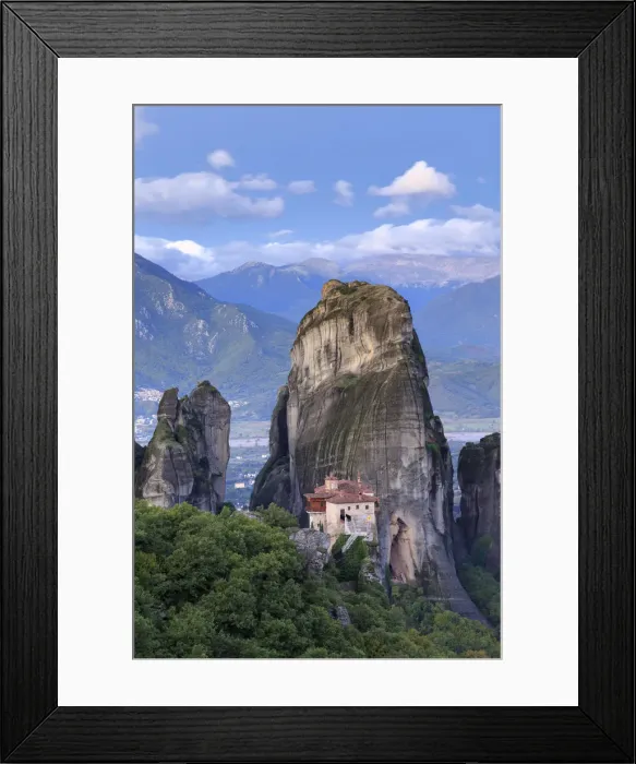 Framed Print : Greece, Thessaly, Meteora, Holy Monastery of Rousanou