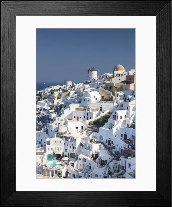 Framed Print : Greece, Cyclades Islands, Santorini (Thira), Ia (Oia) and Santorini Caldera Framed Print : Greece, Cyclades Islands, Santorini (Thira), Ia (Oia) and Santorini Caldera