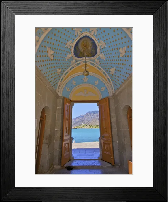 Framed Print : Entrance To Moni Taxiarchi Michail Panormitis Monastery, Panormitis Bay, Symi, Dodecanese Framed Print : Entrance To Moni Taxiarchi Michail Panormitis Monastery, Panormitis Bay, Symi, Dodecanese