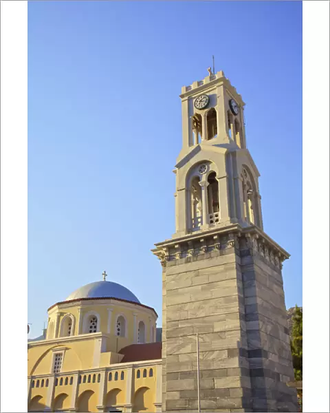 Church Of The Metamorphosis And Clock Tower, Pothia, Kalymnos, Dodecanese, Greek Islands