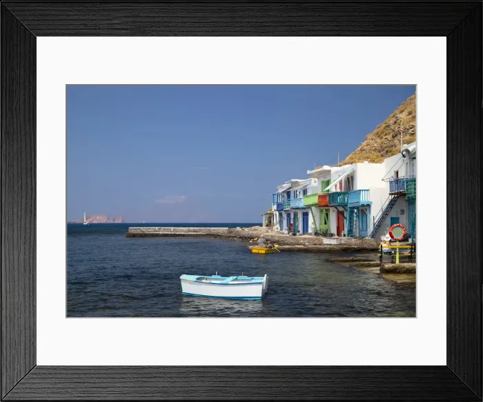 Framed Print : Greece, Cyclades Islands, Milos, Klima Village, former fishermen warehouse partly Framed Print : Greece, Cyclades Islands, Milos, Klima Village, former fishermen warehouse partly