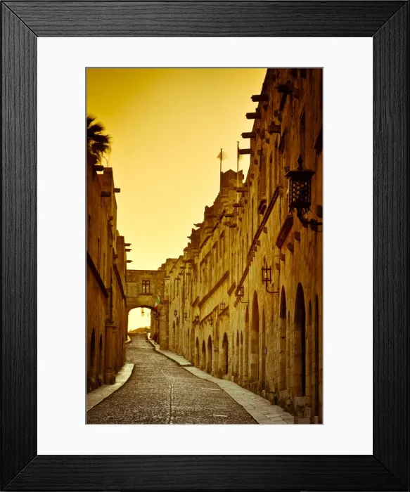 Framed Print : Avenue of the Knights (Ippoton street), Rhodes Town, Rhodes, Greece Framed Print : Avenue of the Knights (Ippoton street), Rhodes Town, Rhodes, Greece