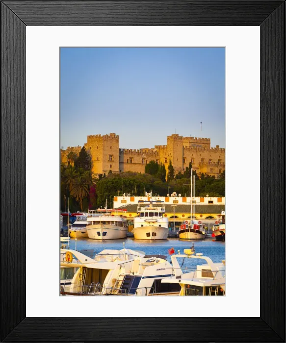 Framed Print : Palace of the Grand Masters & Mandraki Harbour, Rhodes Town, Rhodes, Greece Framed Print : Palace of the Grand Masters & Mandraki Harbour, Rhodes Town, Rhodes, Greece