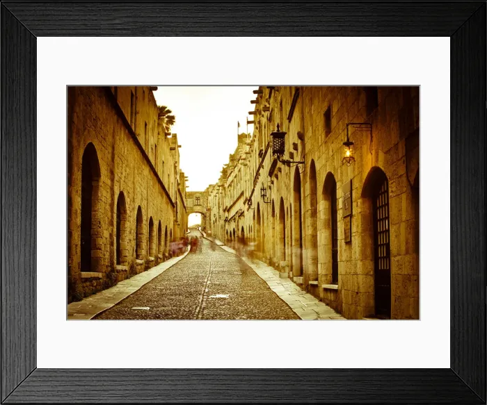 Framed Print : Avenue of the Knights (Ippoton street), Rhodes Town, Rhodes, Greece Framed Print : Avenue of the Knights (Ippoton street), Rhodes Town, Rhodes, Greece