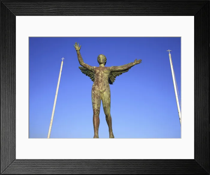 Framed Print : Nike Statue At Pothia Harbour, Kalymnos, Dodecanese, Greek Islands, Greece, Europe Framed Print : Nike Statue At Pothia Harbour, Kalymnos, Dodecanese, Greek Islands, Greece, Europe
