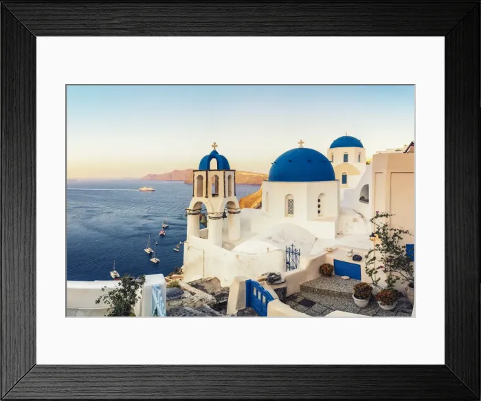 Framed Print : Greece, Cyclades Islands, Santorini (Thira), Ia (Oia) and Santorini Caldera Framed Print : Greece, Cyclades Islands, Santorini (Thira), Ia (Oia) and Santorini Caldera