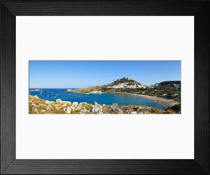 Framed Print : Lindos Acropolis & Village, Lindos, Rhodes, Greece Framed Print : Lindos Acropolis & Village, Lindos, Rhodes, Greece