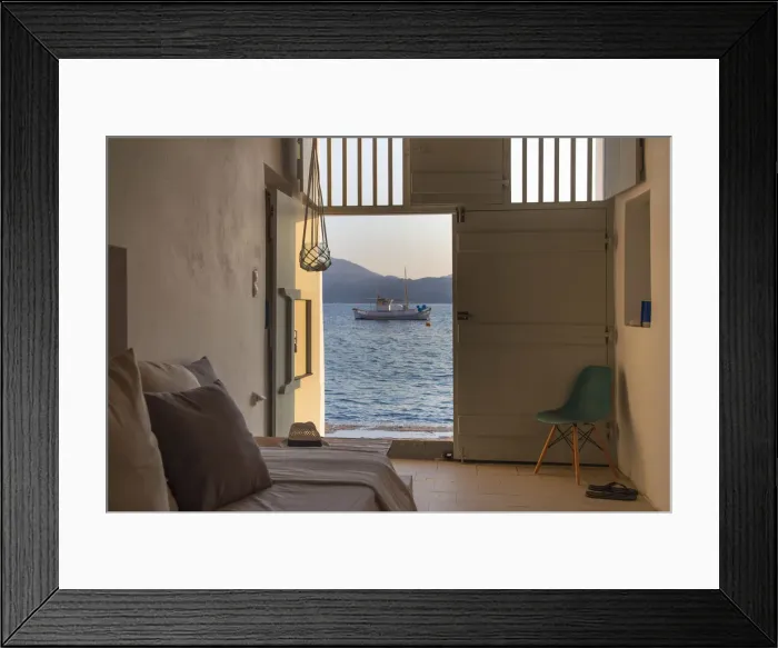 Framed Print : Greece, Cyclades Islands, Milos, Klima Village, former fishermen warehouse partly Framed Print : Greece, Cyclades Islands, Milos, Klima Village, former fishermen warehouse partly