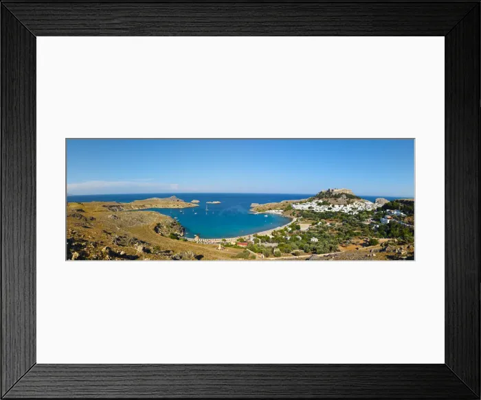Framed Print : Lindos Acropolis & Village, Lindos, Rhodes, Greece Framed Print : Lindos Acropolis & Village, Lindos, Rhodes, Greece