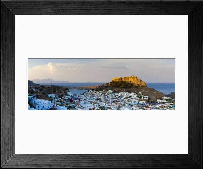 Framed Print : Lindos Acropolis & Village, Lindos, Rhodes, Greece Framed Print : Lindos Acropolis & Village, Lindos, Rhodes, Greece