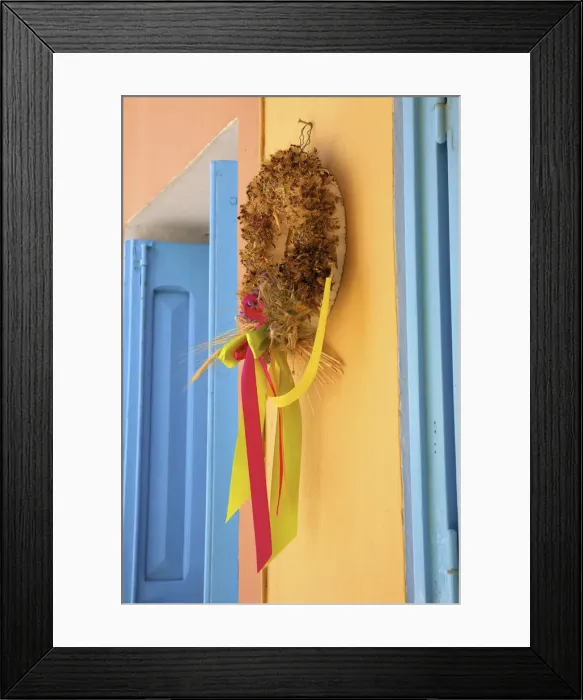 Framed Print : Traditional Wreath For House, Symi, Dodecanese, Greek Islands, Greece, Europe Framed Print : Traditional Wreath For House, Symi, Dodecanese, Greek Islands, Greece, Europe