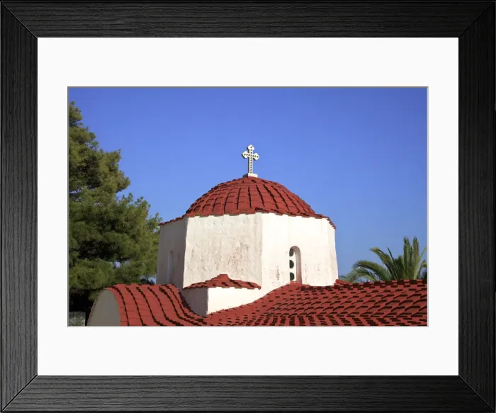 Framed Print : Church At Chora, Patmos, Dodecanese, Greek Islands, Greece, Europe