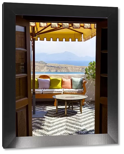 Hotel interior detail, Lindos, Rhodes, Greece
