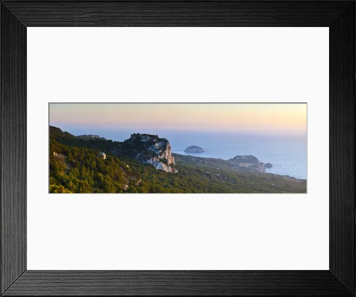Framed Print : Monolithos Castle illuminated at sunset, Rhodes, Greece Framed Print : Monolithos Castle illuminated at sunset, Rhodes, Greece