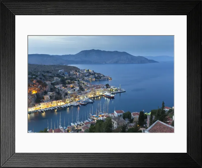 Framed Print : Dusk, Symi Island, Dodecanese Islands, Greece Framed Print : Dusk, Symi Island, Dodecanese Islands, Greece