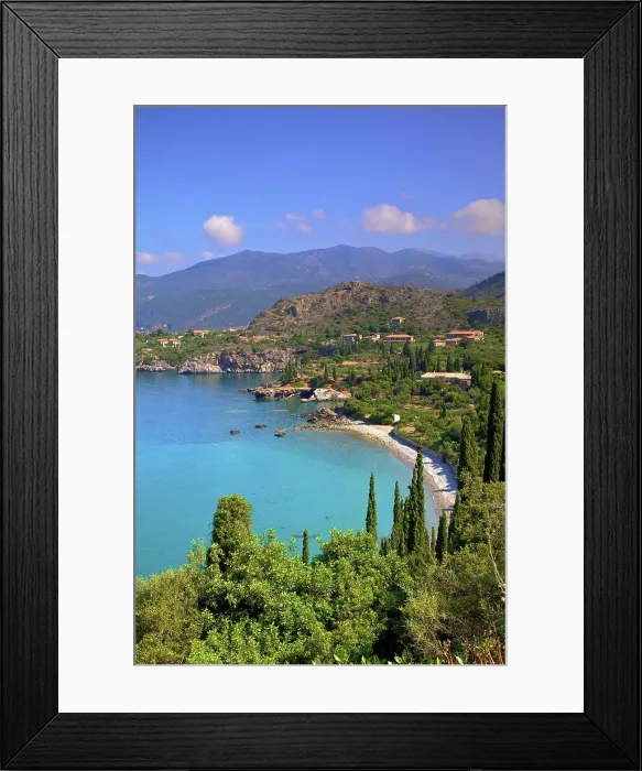 Framed Print : The Coastline at Kardamyli, Mani Peninsula, The Peloponnese, Greece, Southern Europe Framed Print : The Coastline at Kardamyli, Mani Peninsula, The Peloponnese, Greece, Southern Europe