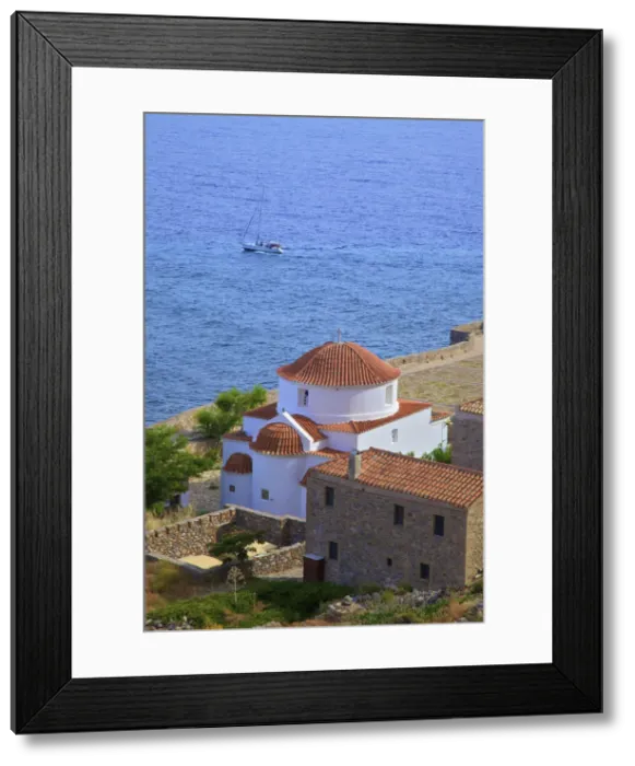 Framed Print : Panaghia Chrisaffitisa, Monemvasia, Laconia, The Peloponnese, Greece, Southern Europe Framed Print : Panaghia Chrisaffitisa, Monemvasia, Laconia, The Peloponnese, Greece, Southern Europe