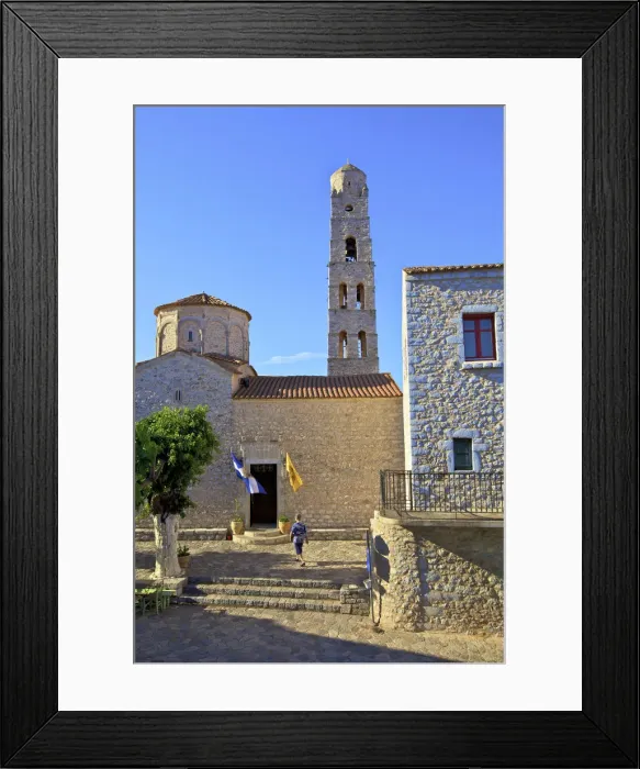 Framed Print : Church of Taxiarhes, Areopoli, Mani Peninsula, The Peloponnese, Greece, Southern Europe Framed Print : Church of Taxiarhes, Areopoli, Mani Peninsula, The Peloponnese, Greece, Southern Europe