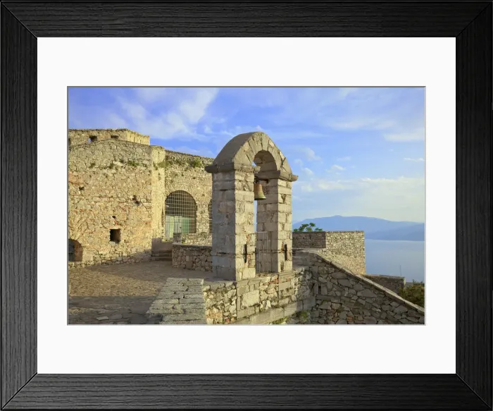 Framed Print : The Bell Tower at Palamidi Castle, Nafplio, Argolis, The Peloponnese, Greece, Southern Framed Print : The Bell Tower at Palamidi Castle, Nafplio, Argolis, The Peloponnese, Greece, Southern