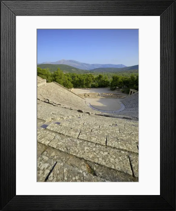 Framed Print : Ancient Theatre of Epidaurus, Argolis, The Peloponnese, Greece, Southern Europe Framed Print : Ancient Theatre of Epidaurus, Argolis, The Peloponnese, Greece, Southern Europe