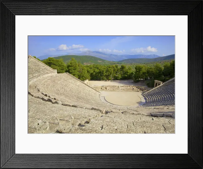 Framed Print : Ancient Theatre of Epidaurus, Argolis, The Peloponnese, Greece, Southern Europe Framed Print : Ancient Theatre of Epidaurus, Argolis, The Peloponnese, Greece, Southern Europe