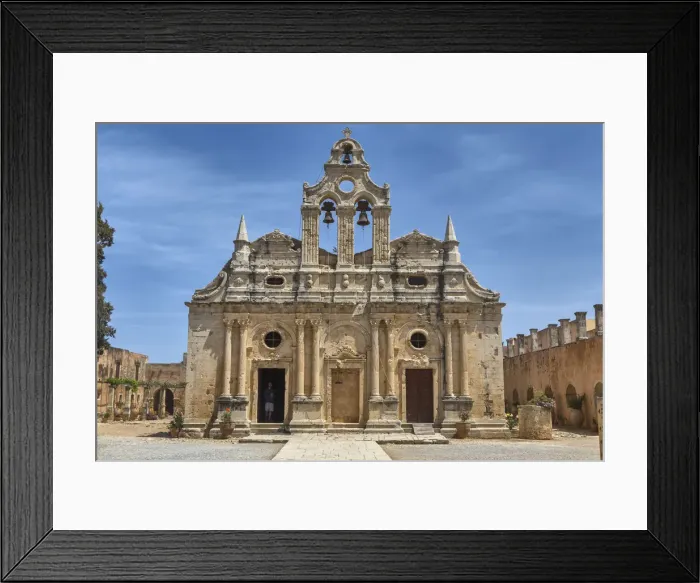 Framed Print : Katholikon church (1586), Arkadi Monastery, Rethymnon, Crete, Greece Framed Print : Katholikon church (1586), Arkadi Monastery, Rethymnon, Crete, Greece