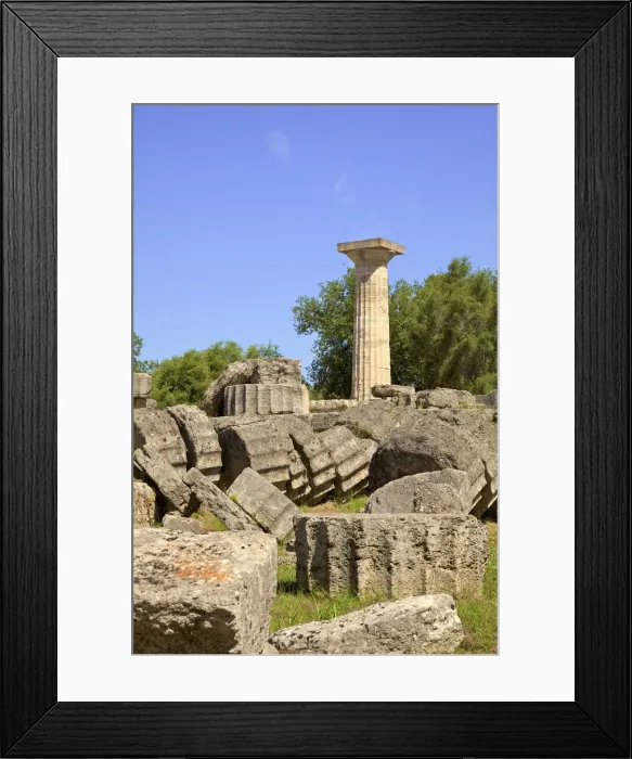 Framed Print : Temple of Zeus, Olympia, Arcadia, The Peloponnese, Greece, Southern Europe Framed Print : Temple of Zeus, Olympia, Arcadia, The Peloponnese, Greece, Southern Europe