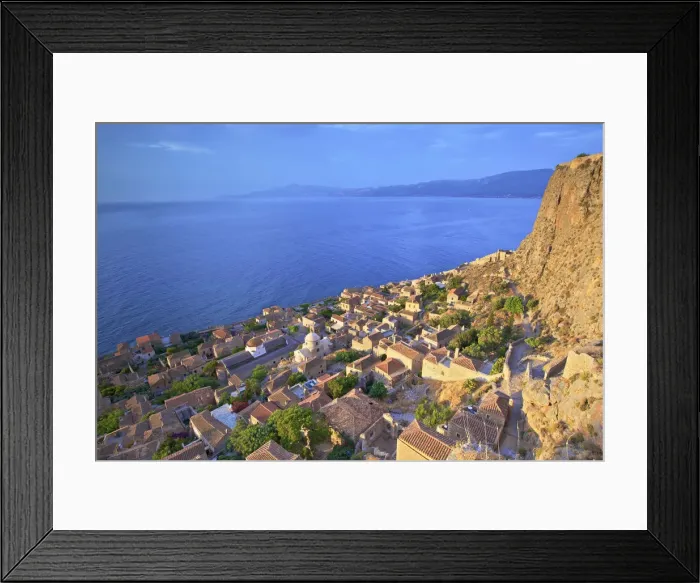 Framed Print : Monemvasia, Laconia, The Peloponnese, Greece, Southern Europe Framed Print : Monemvasia, Laconia, The Peloponnese, Greece, Southern Europe