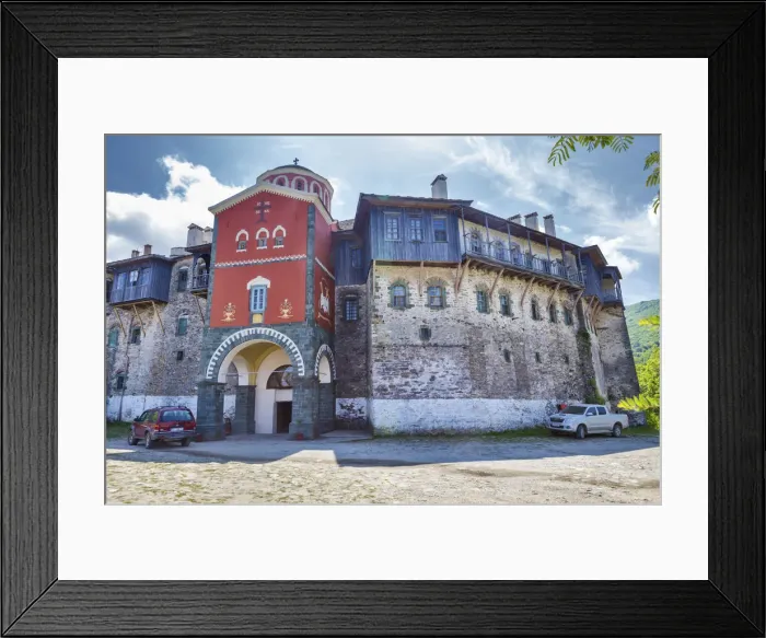 Framed Print : Philotheou monastery, Filotheou, Mount Athos, Athos peninsula, Greece Framed Print : Philotheou monastery, Filotheou, Mount Athos, Athos peninsula, Greece