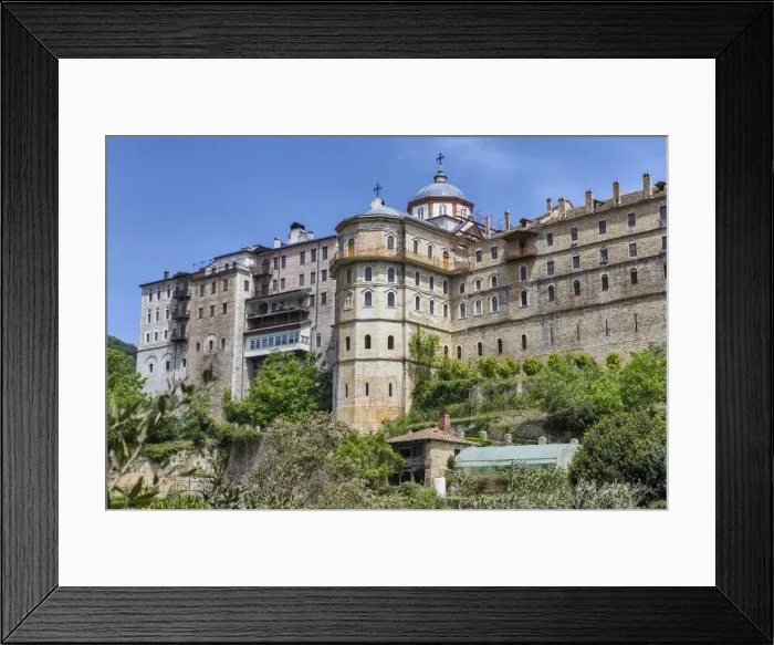 Framed Print : Zograf Monastery, Saint George the Zograf Monastery, Zografou, Mount Athos, Athos