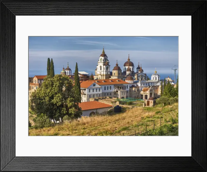 Framed Print : Skete of Saint Andrew, Skiti Agiou Andrea, Karyes, Mount Athos, Athos peninsula, Greece Framed Print : Skete of Saint Andrew, Skiti Agiou Andrea, Karyes, Mount Athos, Athos peninsula, Greece