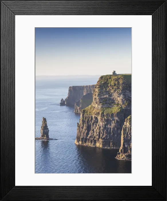 Framed Print : Ireland, County Clare, Cliffs of Moher, 200 meter high cliffs, dusk Framed Print : Ireland, County Clare, Cliffs of Moher, 200 meter high cliffs, dusk