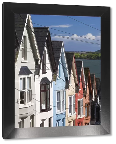 Ireland, County Cork, Cobh, Deck of Cards hillside houses