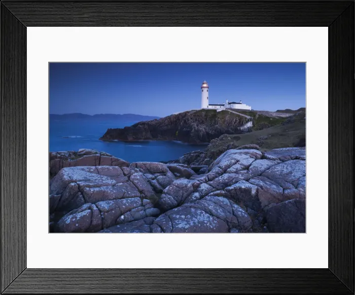 Framed Print : Ireland, County Donegal, Fanad Peninsula, Fanad Head Lighthouse, dusk