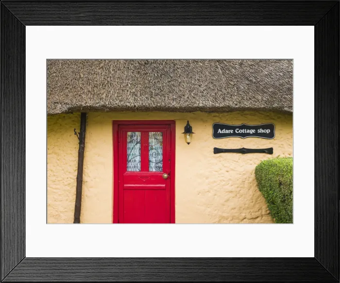 Framed Print : Ireland, County Limerick, Adare, Irelands Prettiest Village, cottage details Framed Print : Ireland, County Limerick, Adare, Irelands Prettiest Village, cottage details