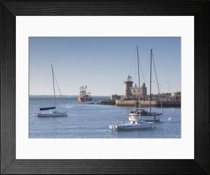 Framed Print : Ireland, County Fingal, Howth, Howth Harbor lighthouse Framed Print : Ireland, County Fingal, Howth, Howth Harbor lighthouse