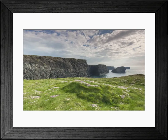 Framed Print : Ireland, County Clare, Kilkee, coastal cliffs