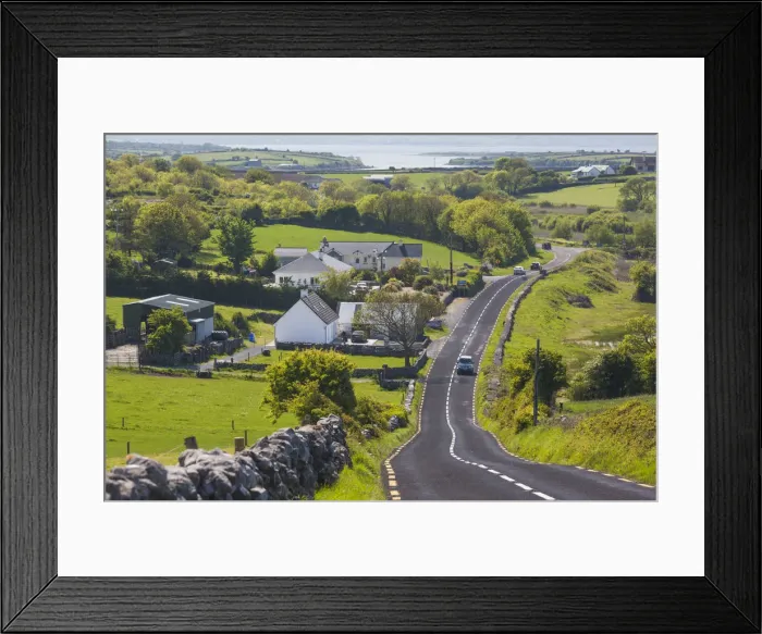 Framed Print : Ireland, County Clare, The Burren, Ballyvaughan, country road N 67 Framed Print : Ireland, County Clare, The Burren, Ballyvaughan, country road N 67