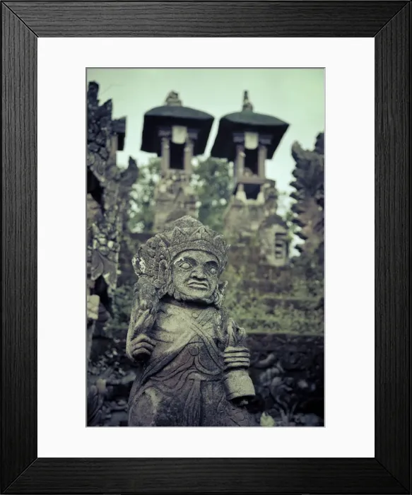 Framed Print : Indonesia, Bali, North Coast, Sangsit, carvings at Pura Beji Temple, dedicated to Framed Print : Indonesia, Bali, North Coast, Sangsit, carvings at Pura Beji Temple, dedicated to