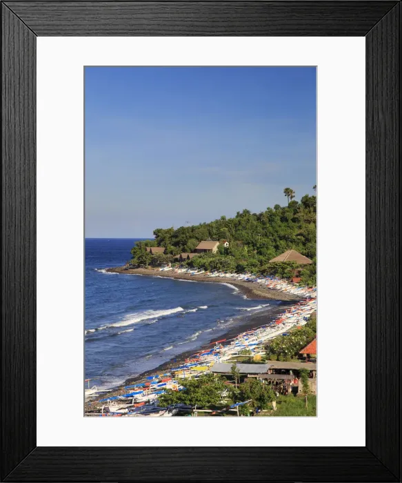 Framed Print : Indonesia, Bali, East Bali, Amed, coastline near Lipah Framed Print : Indonesia, Bali, East Bali, Amed, coastline near Lipah