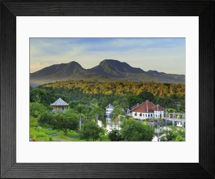 Framed Print : Indonesia, Bali, East Bali, Ujung, Taman Ujung Water Palace and Gunung Lempuyang Mountain Framed Print : Indonesia, Bali, East Bali, Ujung, Taman Ujung Water Palace and Gunung Lempuyang Mountain