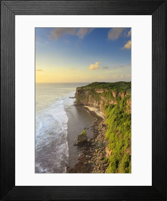 Framed Print : Indonesia, Bali, rugged cliffs at Uluwatu Clifftop temple Framed Print : Indonesia, Bali, rugged cliffs at Uluwatu Clifftop temple